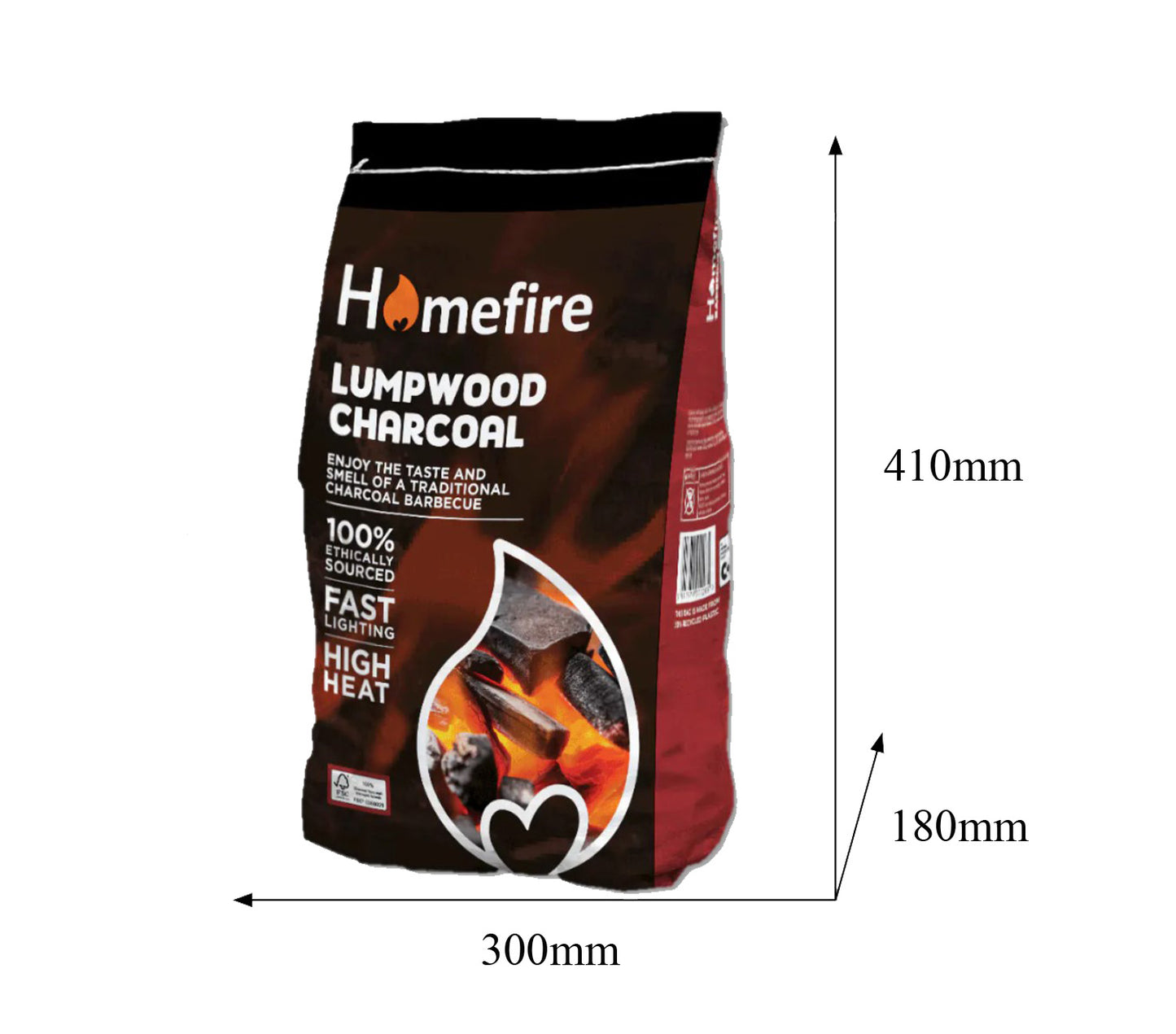 Homefire Lumpwood Charcoal 2.5kg – Fast-Lighting, High-Heat BBQ Fuel
