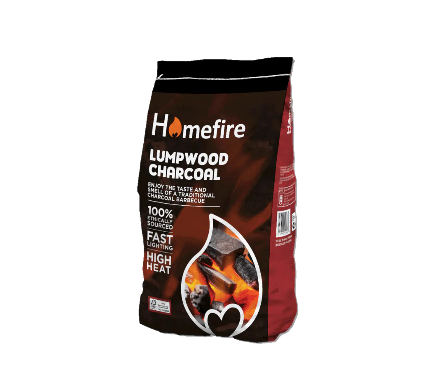 Homefire Lumpwood Charcoal 4kg – Premium BBQ Fuel for High Heat & Clean Burn 4PACK